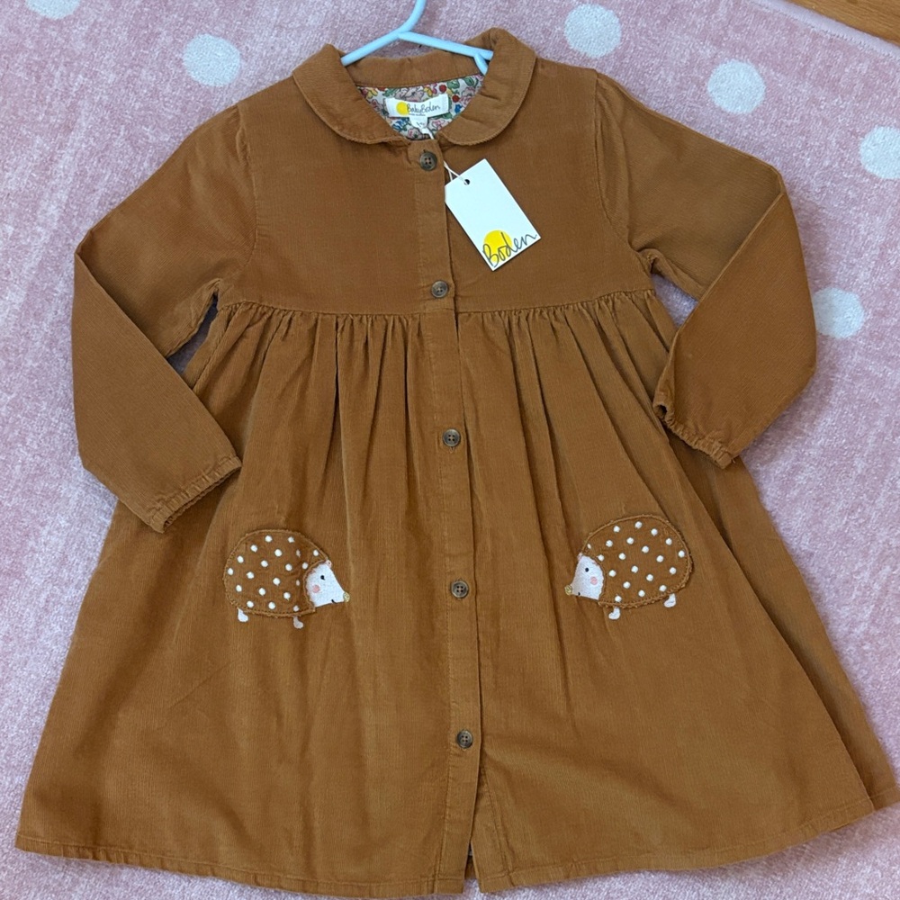 Corduroy Hedgehog dress